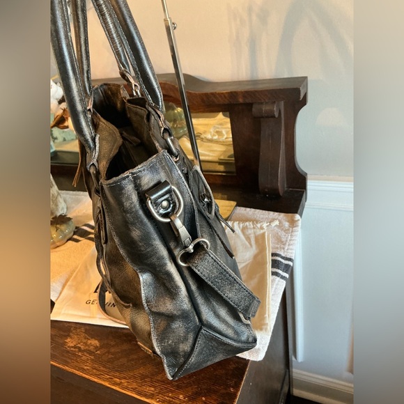 NWT Bed Stu Rockababy Satchel Shoulder Crossbody Black Hand Wash MSRP $270 - Picture 8 of 14